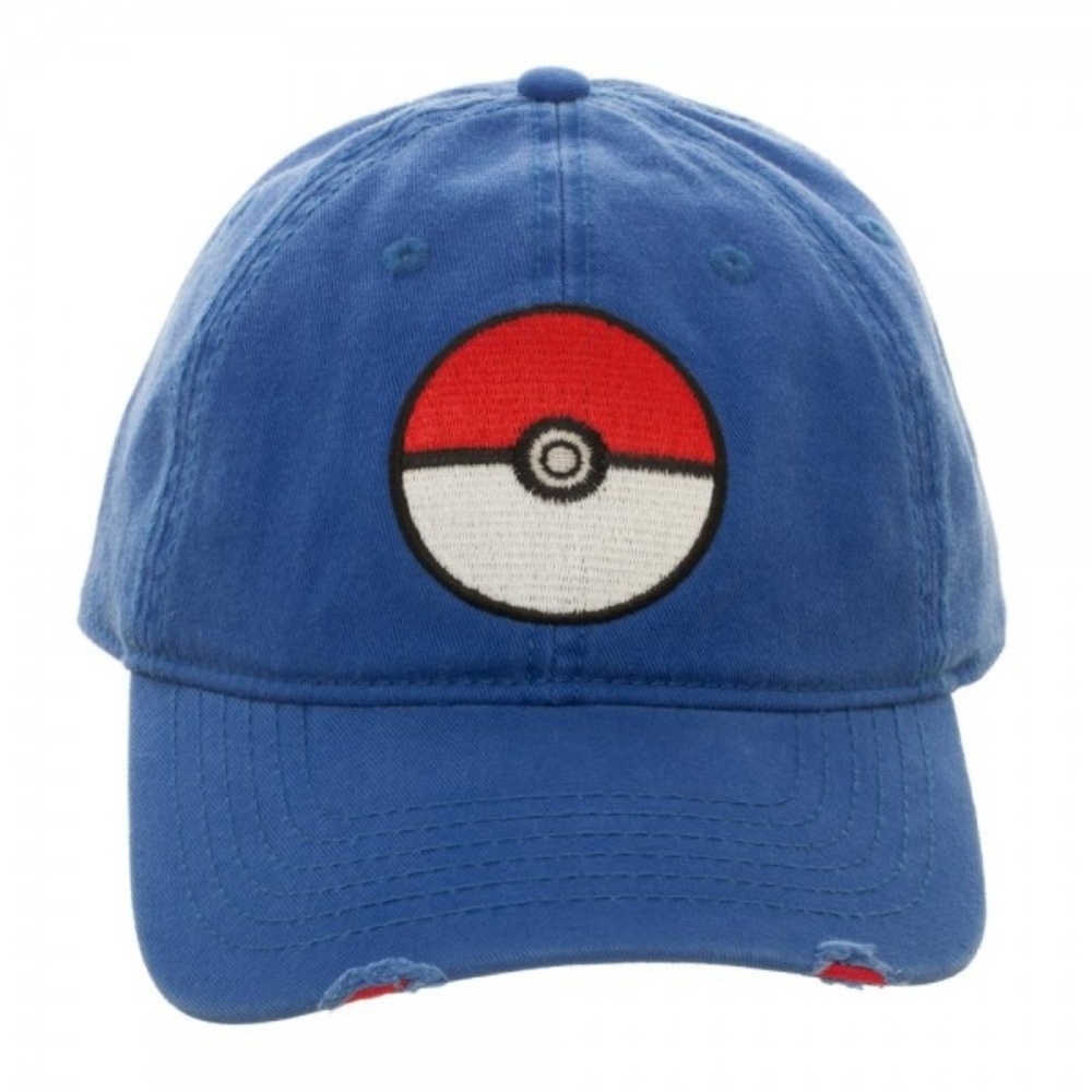 Pokemon Pokeball Trainer Blue Dad Hat Adjustable - Picture 2 of 4